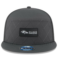 Baltimore Ravens New Era 2025 Sideline Cold Weather Split Panel 9FIFTY Snapback Hat Charcoal - NFL