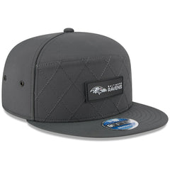 Baltimore Ravens New Era 2025 Sideline Cold Weather Split Panel 9FIFTY Snapback Hat Charcoal - NFL