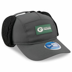 Green Bay Packers New Era 2025 Sideline Cold Weather Runner Dog Ear Adjustable Hat Charcoal - NFL