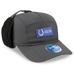 Indianapolis Colts New Era 2025 Sideline Cold Weather Runner Dog Ear Adjustable Hat Charcoal - NFL