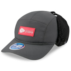 Kansas City Chiefs New Era 2025 Sideline Cold Weather Runner Dog Ear Adjustable Hat Charcoal - NFL