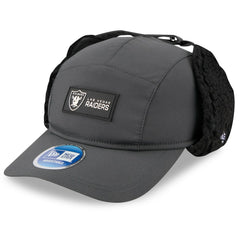 Las Vegas Raiders New Era 2025 Sideline Cold Weather Runner Dog Ear Adjustable Hat Charcoal - NFL