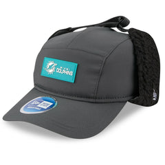Miami Dolphins New Era 2025 Sideline Cold Weather Runner Dog Ear Adjustable Hat Charcoal - NFL