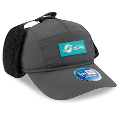 Miami Dolphins New Era 2025 Sideline Cold Weather Runner Dog Ear Adjustable Hat Charcoal - NFL