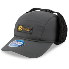 Pittsburgh Steelers New Era 2025 Sideline Cold Weather Runner Dog Ear Adjustable Hat Charcoal - NFL