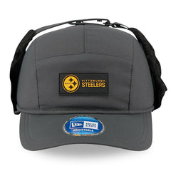 Pittsburgh Steelers New Era 2025 Sideline Cold Weather Runner Dog Ear Adjustable Hat Charcoal - NFL