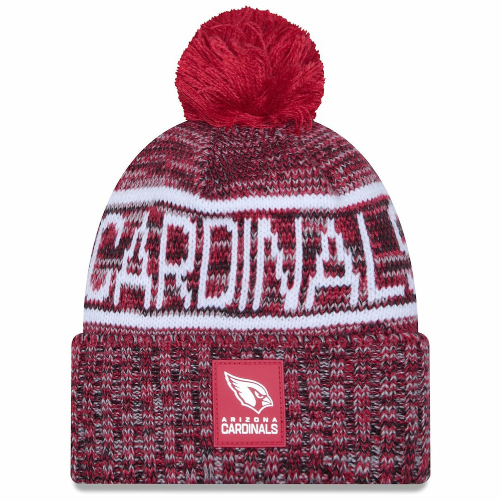 Arizona Cardinals New Era 2025 Sideline Cold Weather Cuffed Knit Hat with Pom Cardinal - NFL