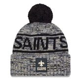 New Orleans Saints New Era 2025 Sideline Cold Weather Cuffed Knit Hat with Pom Black - NFL
