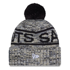 New Orleans Saints New Era 2025 Sideline Cold Weather Cuffed Knit Hat with Pom Black - NFL