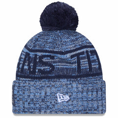 Tennessee Titans New Era 2025 Sideline Cold Weather Cuffed Knit Hat with Pom Light Blue - NFL