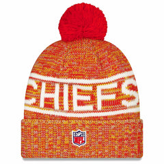 Kansas City Chiefs New Era 2025 Sideline Cold Weather Cuffed Knit Hat with Pom Red - NFL