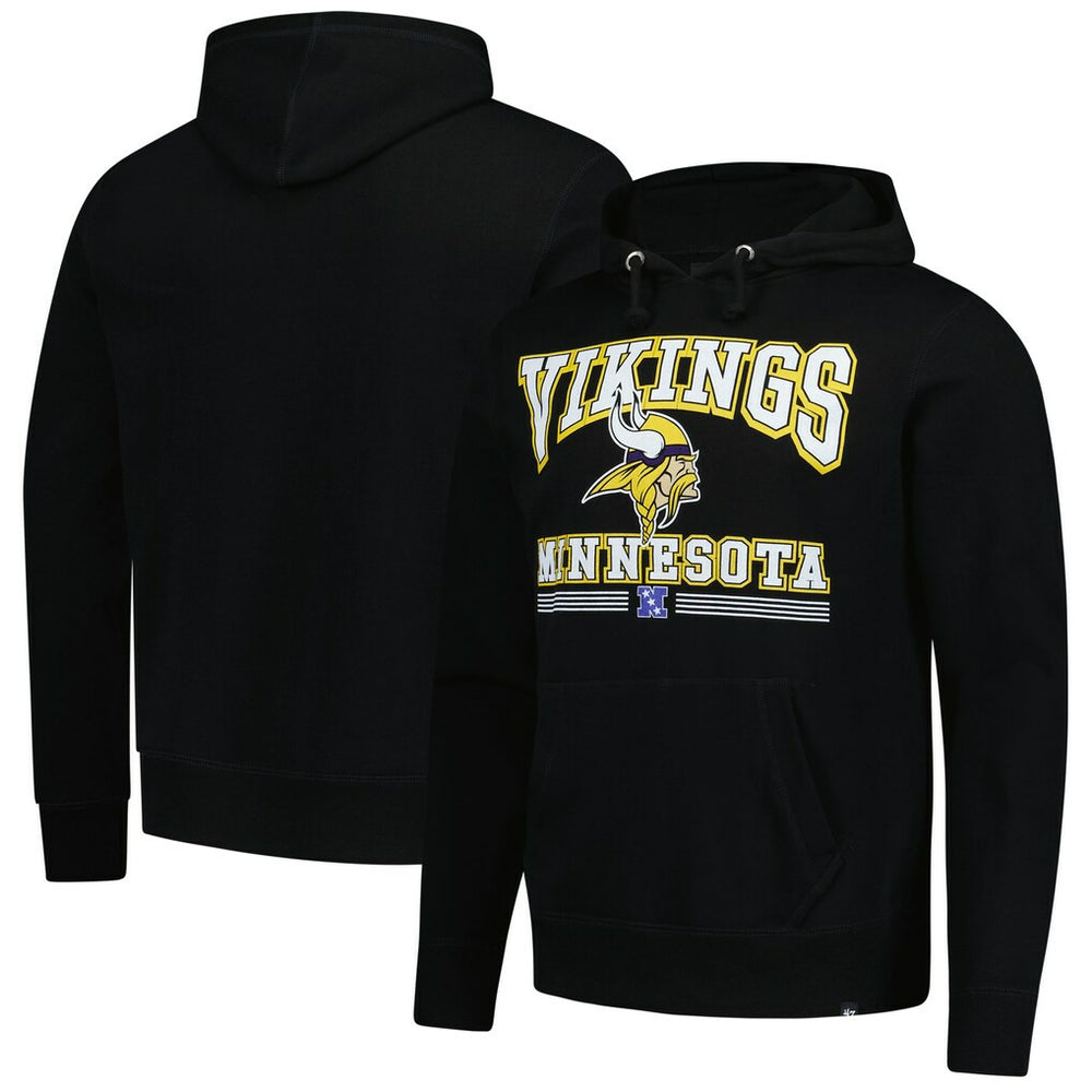 Minnesota Vikings '47 Packed House Headline Pullover Hoodie Black - 47 brand