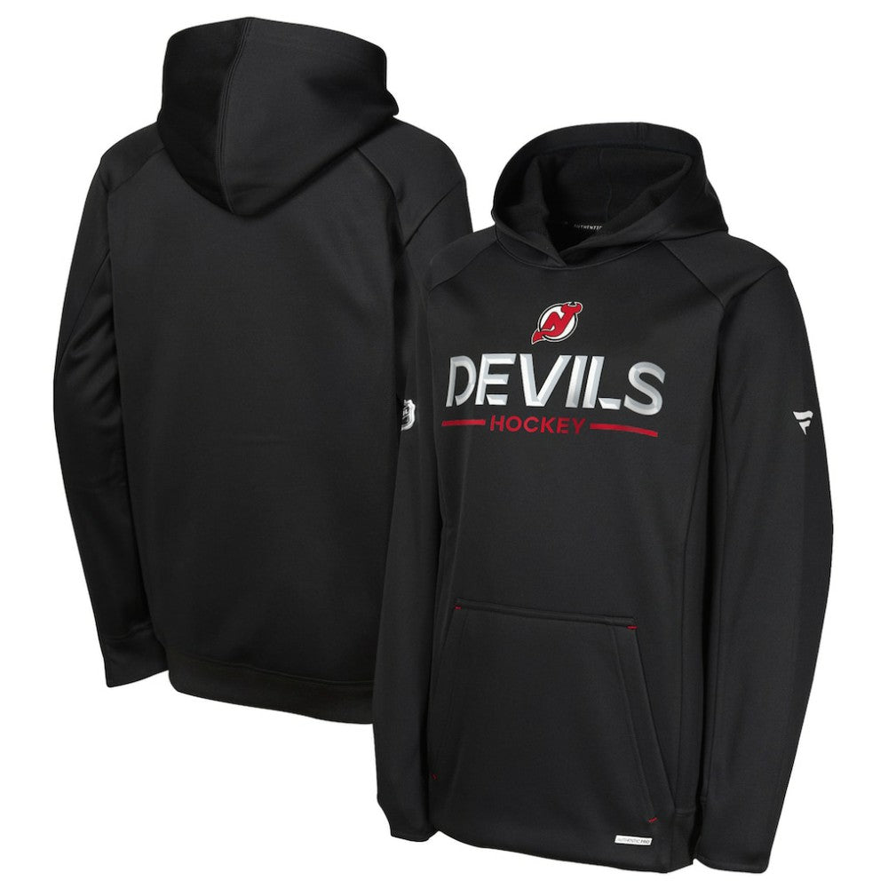 New Jersey Devils - Fanatics Youth Authentic Pro Rink Raglan Hoodie Black