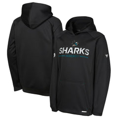 San Jose Sharks - Fanatics Youth Authentic Pro Rink Raglan Hoodie Black