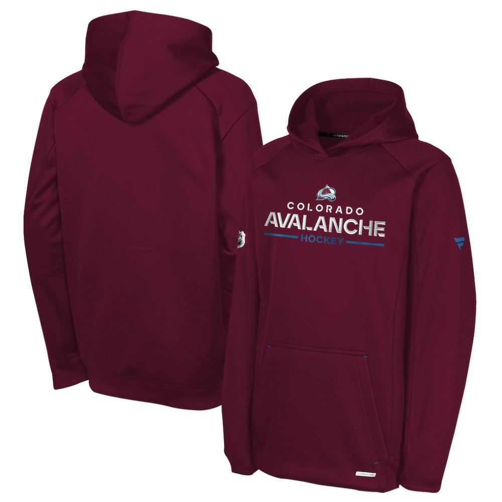Colorado Avalanche - Fanatics Youth Authentic Pro Rink Raglan Hoodie Burgundy