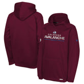 Colorado Avalanche - Fanatics Youth Authentic Pro Rink Raglan Hoodie Burgundy