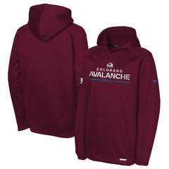 Colorado Avalanche - Fanatics Youth Authentic Pro Rink Raglan Hoodie Burgundy
