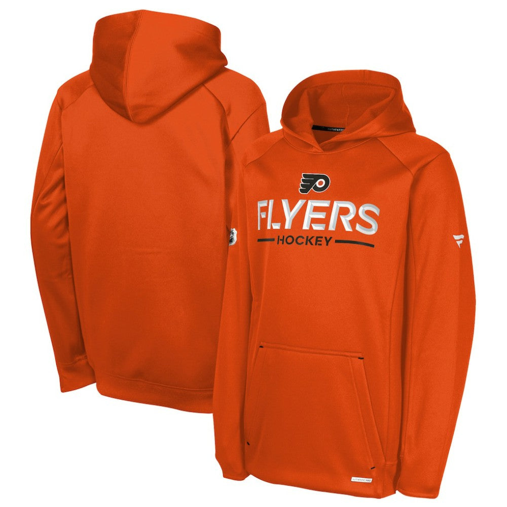 Philadelphia Flyers - Fanatics Youth Authentic Pro Rink Raglan Hoodie Orange