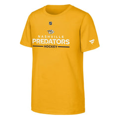 Nashville Predators - Fanatics Youth Authentic Pro Wordmark T-Shirt Gold
