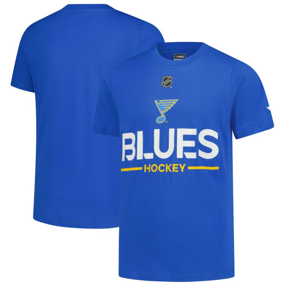 St. Louis Blues - Fanatics Youth Authentic Pro Wordmark T-Shirt Blue