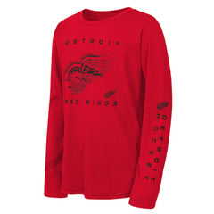 Detroit Red Wings - Outerstuff Youth Seize the Win Long Sleeve T-Shirt Red