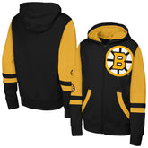 Boston Bruins Outerstuff Youth Face Off Full-Zip Hoodie Black