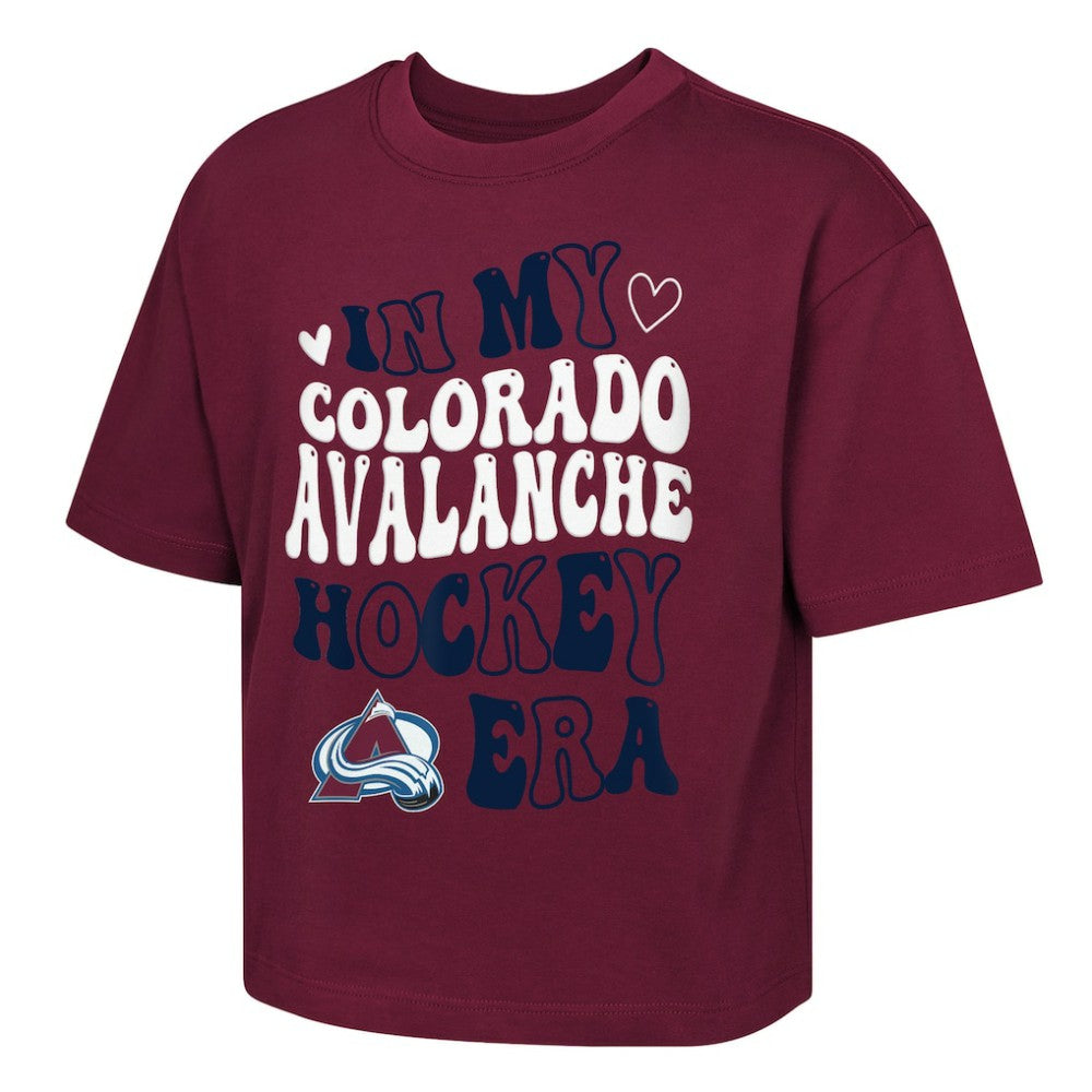 Colorado Avalanche - Outerstuff Girls Youth In My Era Boxy T-Shirt Burgundy