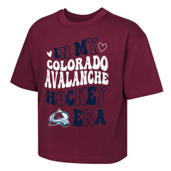 Colorado Avalanche - Outerstuff Girls Youth In My Era Boxy T-Shirt Burgundy