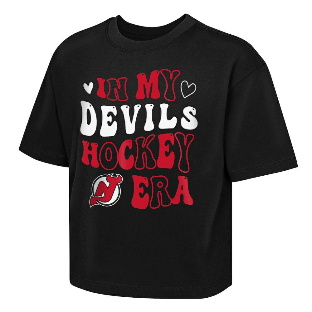New Jersey Devils - Outerstuff Girls Youth In My Era Boxy T-Shirt Black