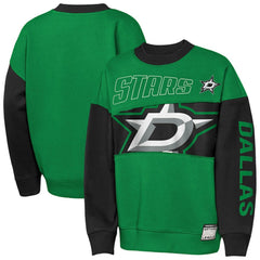 Dallas Stars - Outerstuff Youth Impact Player Sweatshirt Kelly Green/Black