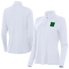 New York Rangers Antigua Women's St. Patrick's Day Intent Quarter-Zip Performance Pullover White
