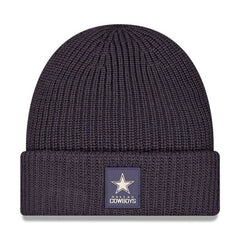 Dallas Cowboys New Era 2025 Sideline Cold Weather Cuffed Knit Hat Charcoal - NFL