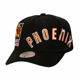 Mitchell & Ness - Phoenix Suns Busted Logo Wordmark Wrap-Around Pro Pinch Adjustable Hat - Black