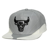 Mitchell & Ness - Chicago Bulls Day 12 Two-Tone Faux Leather Snapback Hat - Gray/White