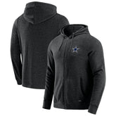 Dallas Cowboys J. Palmer Players Lounge Tri-Blend Full-Zip Hoodie Dark Heather Gray - NFL