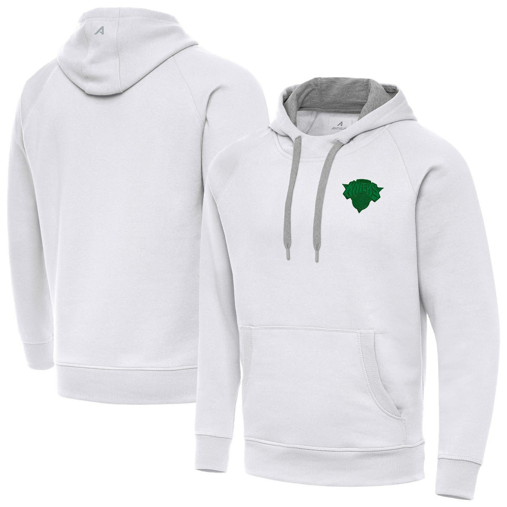 NBA - New York Knicks Antigua St. Patrick's Day Victory Raglan Pullover Hoodie - White