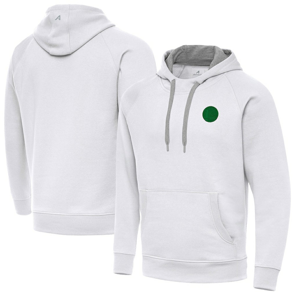NBA - Golden State Warriors Antigua St. Patrick's Day Victory Raglan Pullover Hoodie - White