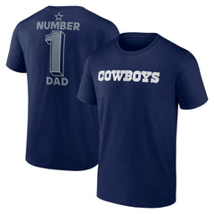 Dallas Cowboys #1 Dad Jersey T-Shirt Navy - NFL