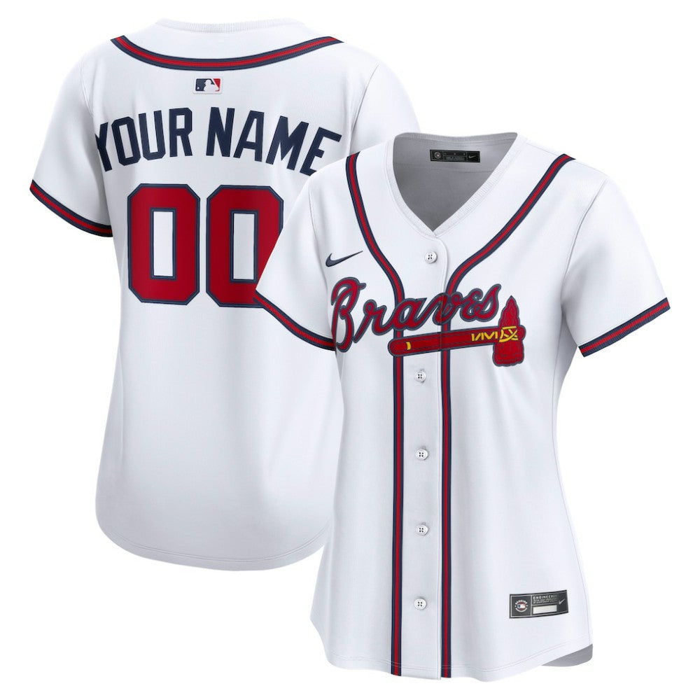 Atlanta Braves Nike Women's Home Limited Custom Jersey Lifestyle