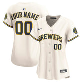 Milwaukee Brewers Nike Women's Home Limited Custom Jersey On Sale