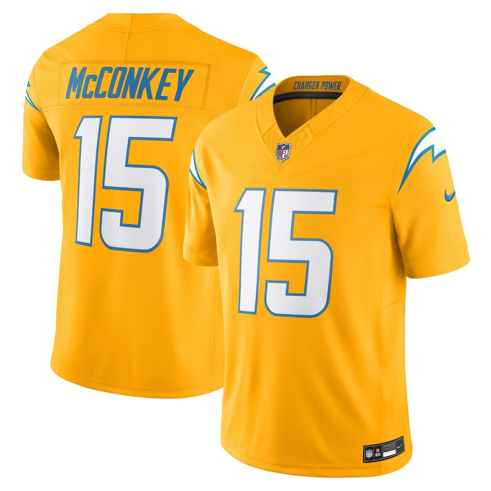 Ladd McConkey Los Angeles Chargers Alternate Charger Power Vapor F.U.S.E. Limited Jersey Gold - Nike