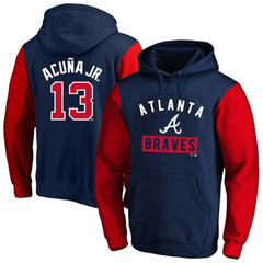 Ronald Acuna Jr. Atlanta Braves Profile Big & Tall Name & Number Fleece Pullover Hoodie Sale