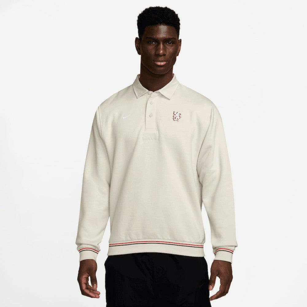 Nike Chelsea Club Long Sleeve Polo - Cream