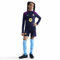 Nike Barcelona Youth 2025/26 Strike Drill Quarter-Zip Dri-FIT Long Sleeve Top - Navy