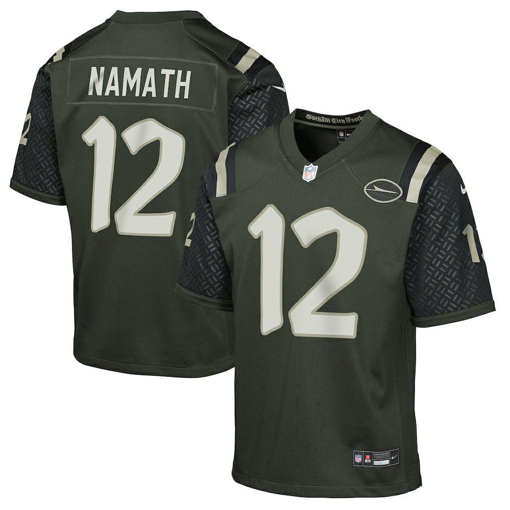 Joe Namath New York Jets Youth 2025 Rivalries Collection Retired Player Game Jersey Gotham Green - Nike