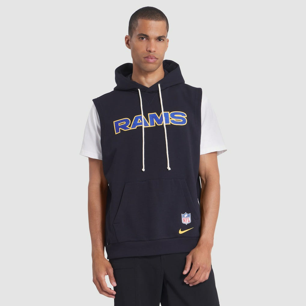 Los Angeles Rams 2025 Rivalries Collection Standard Issue Sideline Dri-FIT Sleeveless Hoodie Midnight Blue - Nike