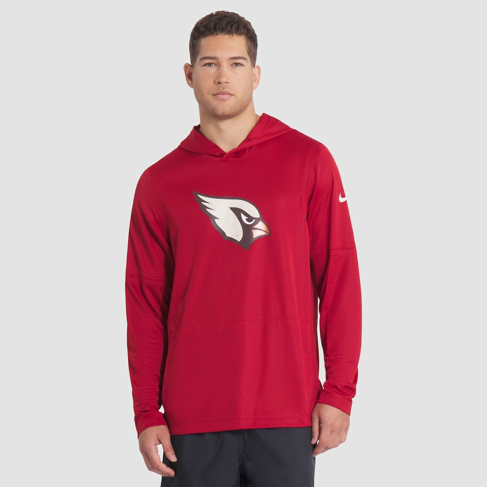 Arizona Cardinals 2025 Rivalries Collection Sideline Dri-FIT Long Sleeve Hoodie T-Shirt Red - Nike