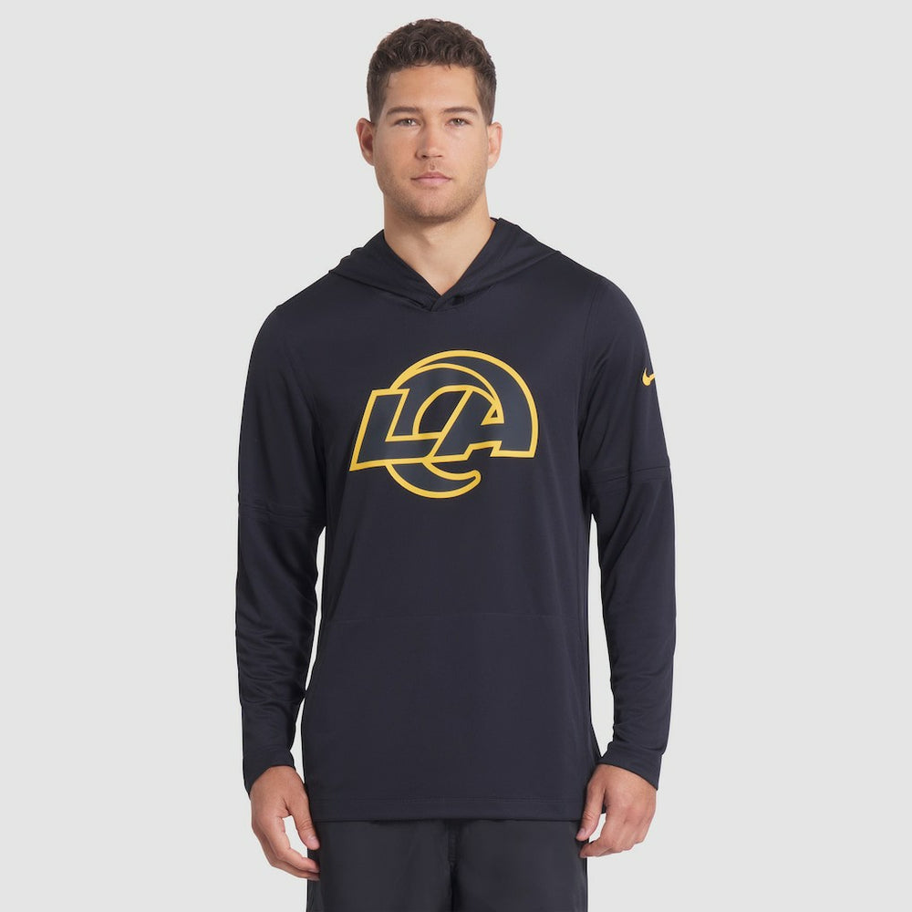 Los Angeles Rams 2025 Rivalries Collection Sideline Dri-FIT Long Sleeve Hoodie T-Shirt Midnight Blue - Nike