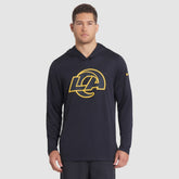 Los Angeles Rams 2025 Rivalries Collection Sideline Dri-FIT Long Sleeve Hoodie T-Shirt Midnight Blue - Nike
