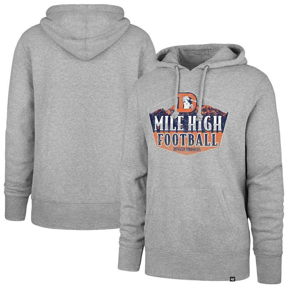 Denver Broncos '47 Headline Pullover Hoodie Gray - 47 brand